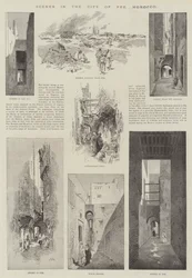 Szenen in der Stadt Fès, Marokko